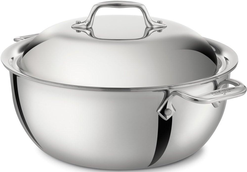 All-Clad D3 Stainless 3-ply Bonded Cookware, Dutch Oven, 5.5 quart