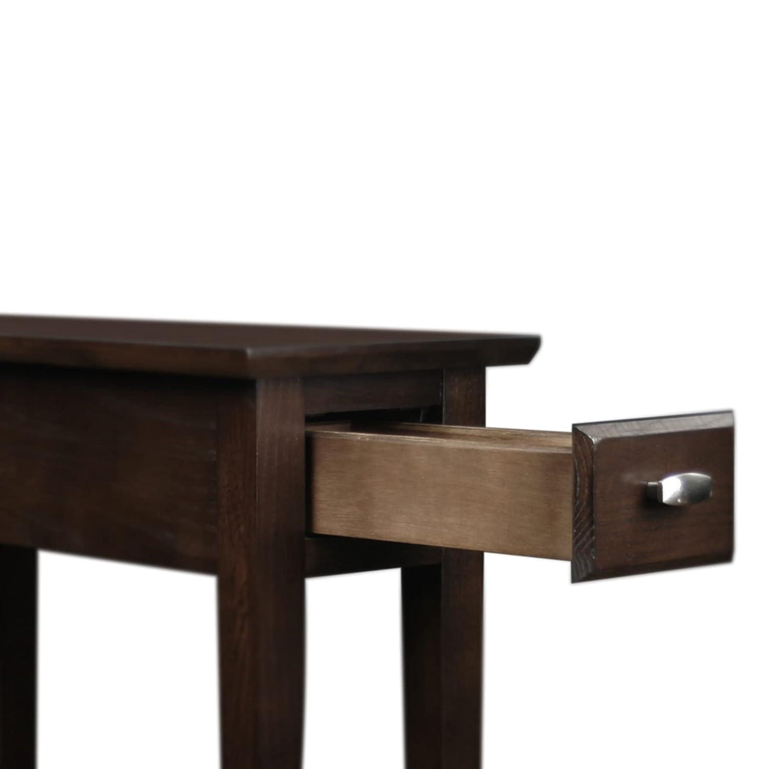 Design House Chairside Table in Chocolate Oak