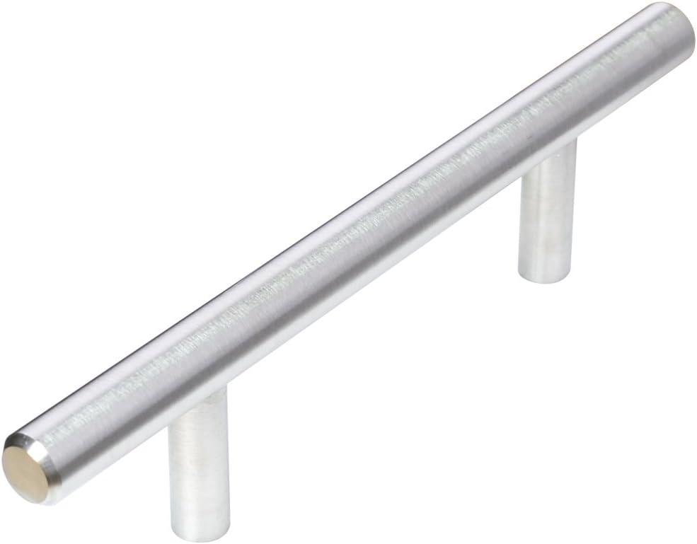 Stainless Steel Slim Modern Euro Cabinet Handle 3" Center to Center Bar Pull Multipack (Set of 10)