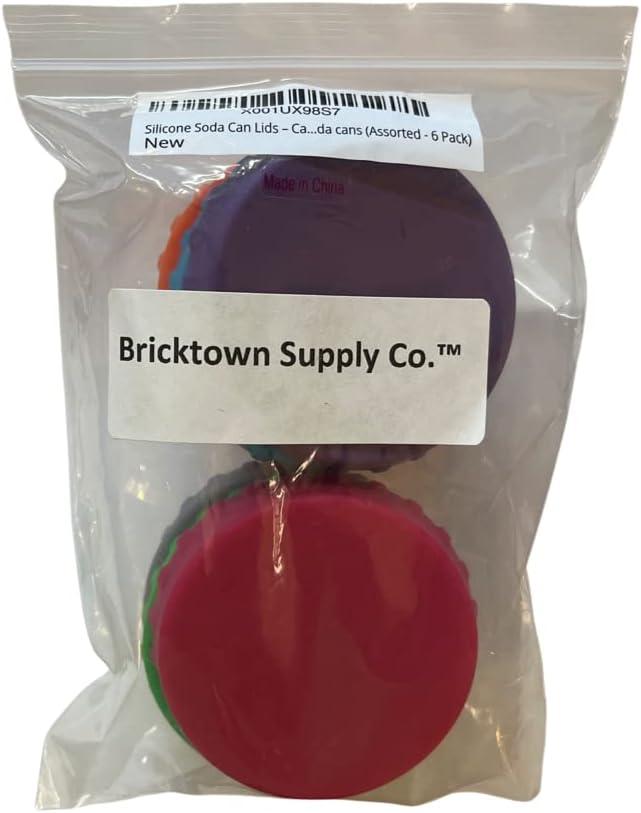 Assorted Silicone Round Can Lids for Soda and Beer (6 Pack)