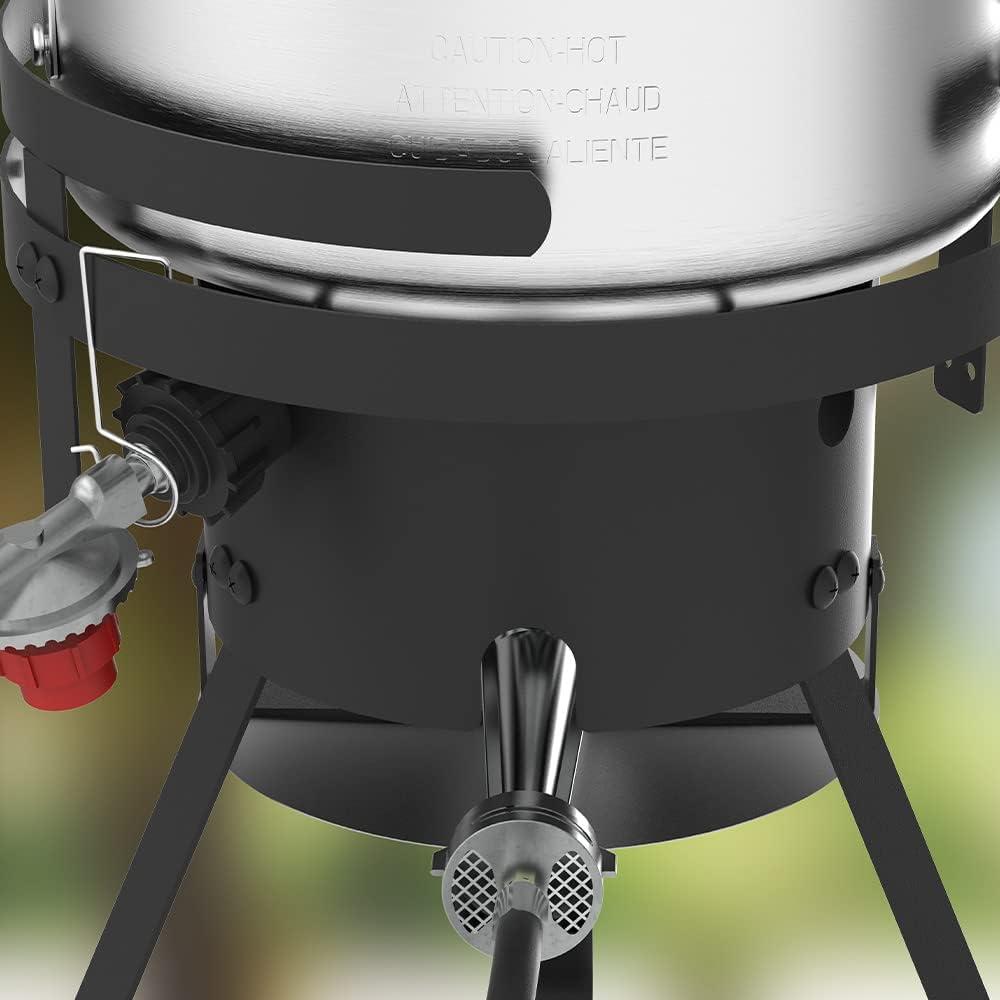 Nexgrill 10 Qt. Aluminum Fish and Wings Outdoor Propane Fryer Kit - 58,000BTUS