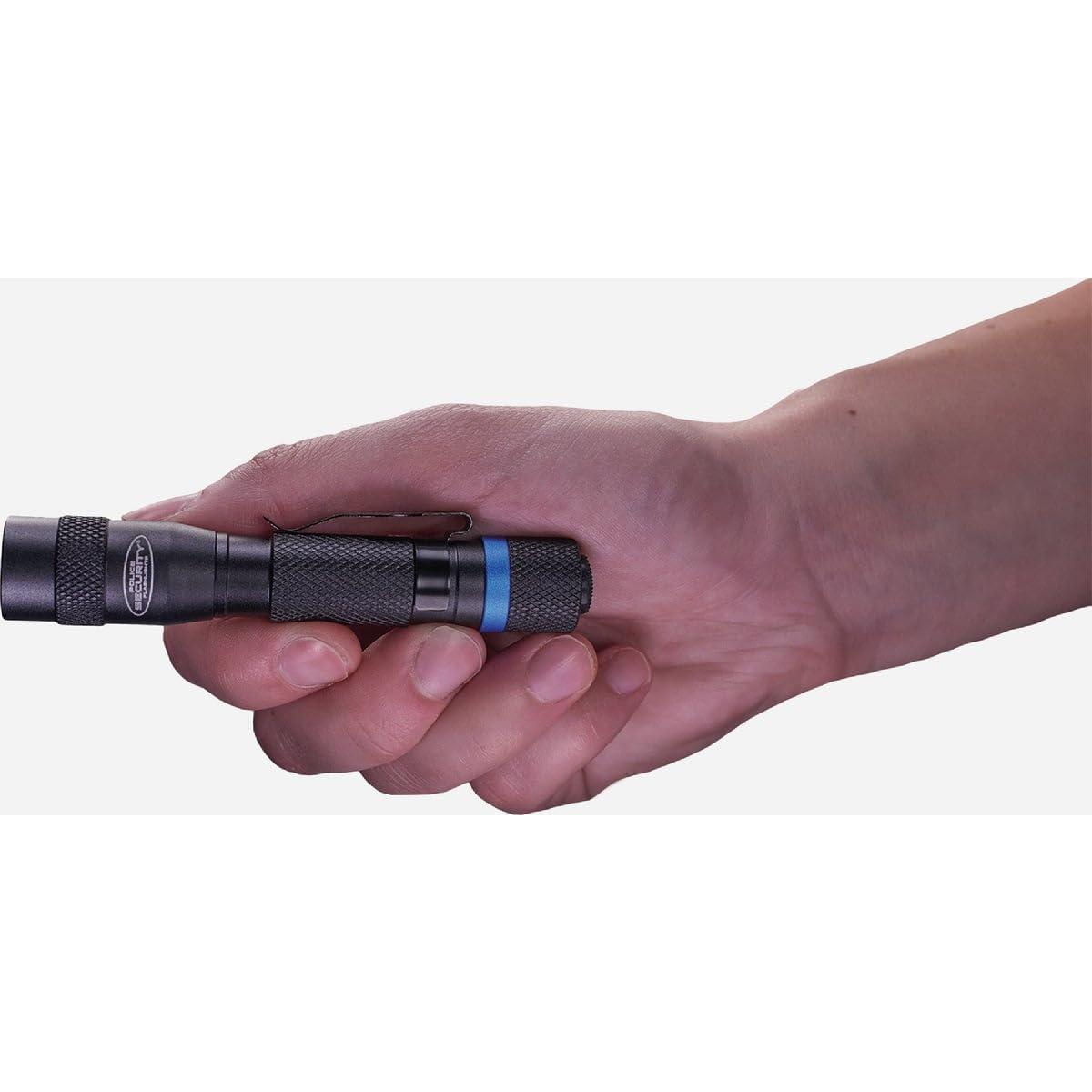 Black Tactical Water Resistant LED Keychain Flashlight