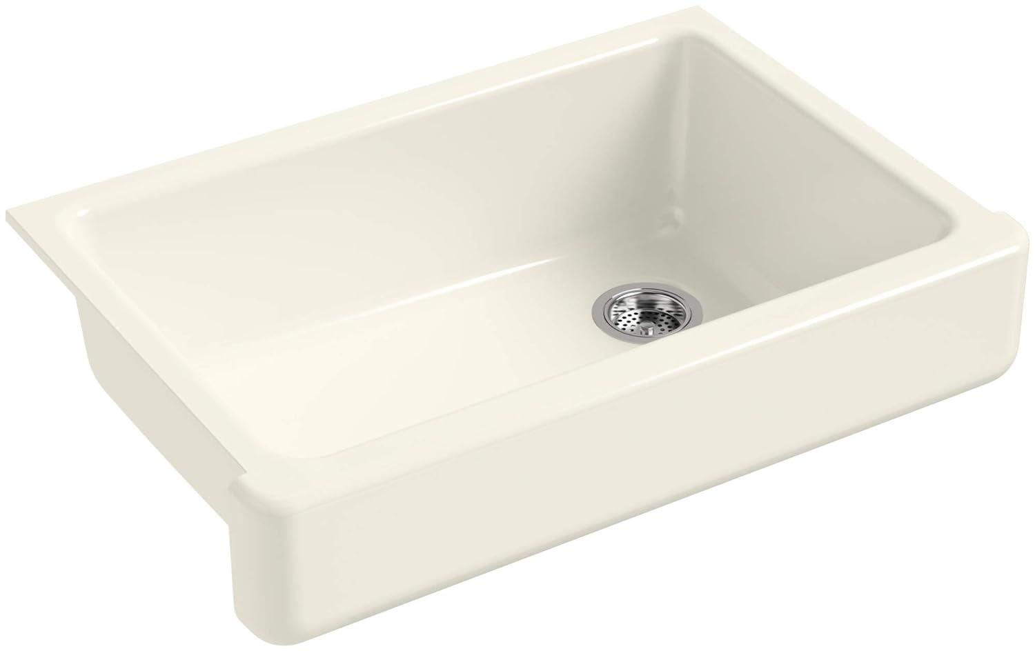 Whitehaven® Self-Trimming 32-1/2" L x 21-9/16" W x 9-5/8" Under-Mount Single-Bowl Sink with Short Apron