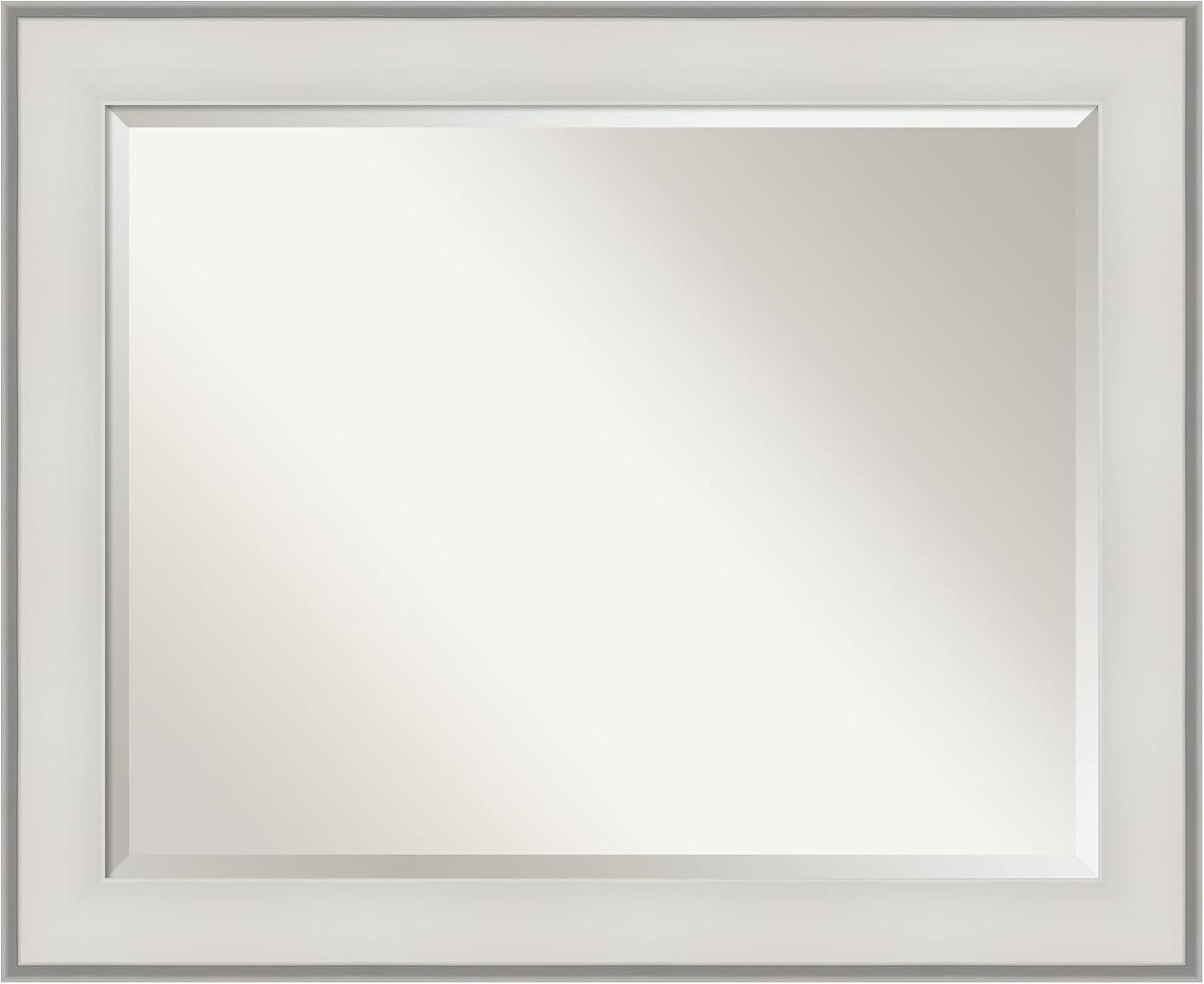 Imperial Silver Rectangular 33" x 40" Bathroom Vanity Wall Mirror