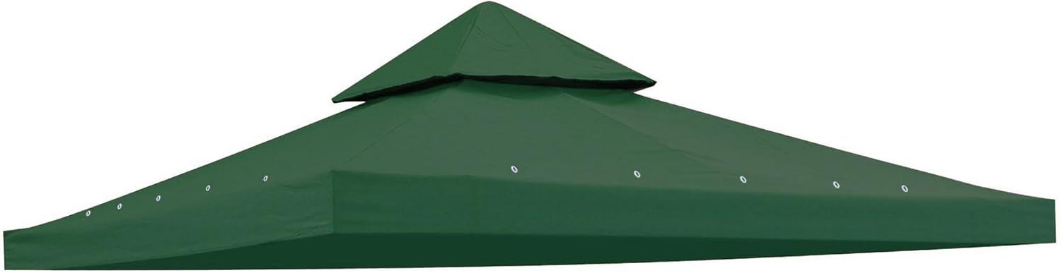 Green Polyester 10'x10' Dual-Tier Gazebo Canopy Replacement