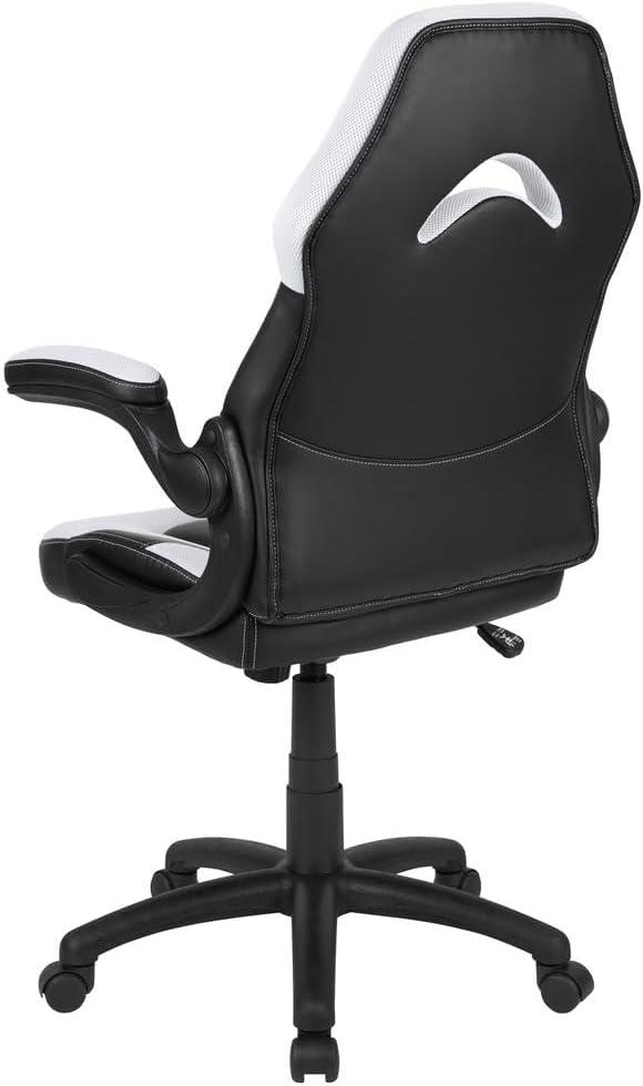 Flash Furniture X10 Gaming Chair Racing Office Ergonomic Computer PC Adjustable Swivel Chair with Flip-up Arms