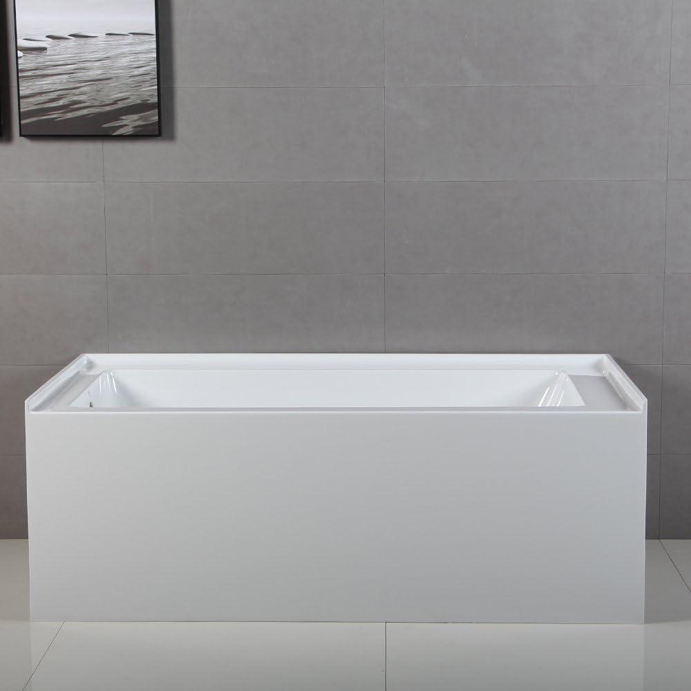 Aqua Eden 60" x 31" Alcove Soaking Acrylic Bathtub