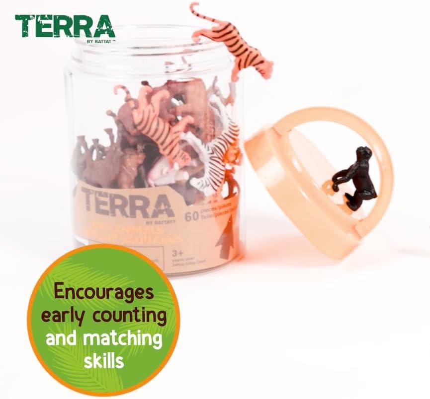 Terra Wild Animal Figures, 60-Piece Set