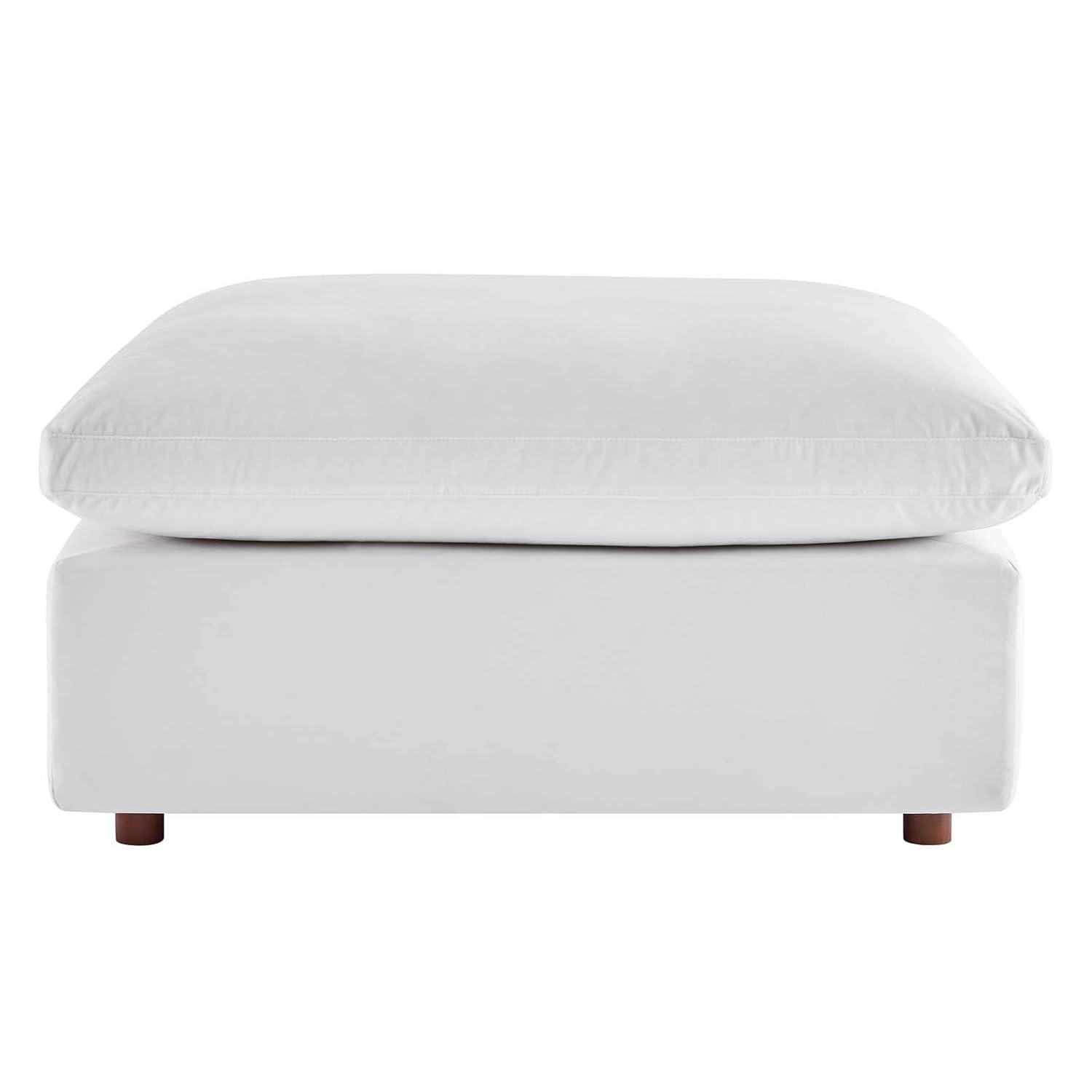 Modway Commix 4-Piece Down Filled Overstuffed Performance Velvet Sectional Sofa in White