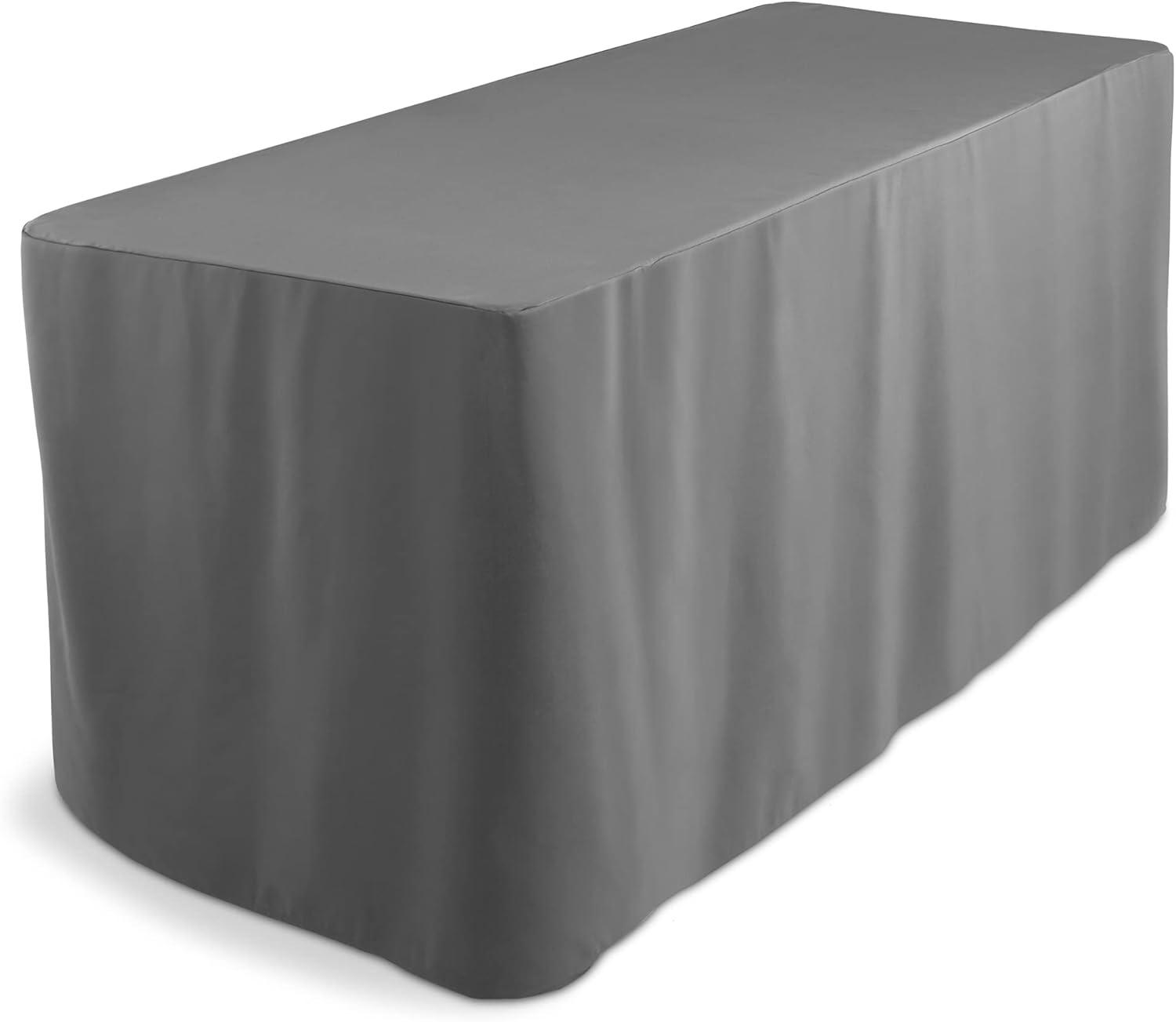 Lann's Linens 6' Trade Show Table Cover, Open Back Fitted Tablecloth