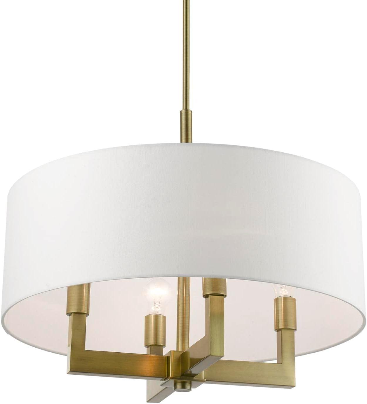 Livex Lighting Cresthaven 4 - Light Chandelier in  Antique Brass