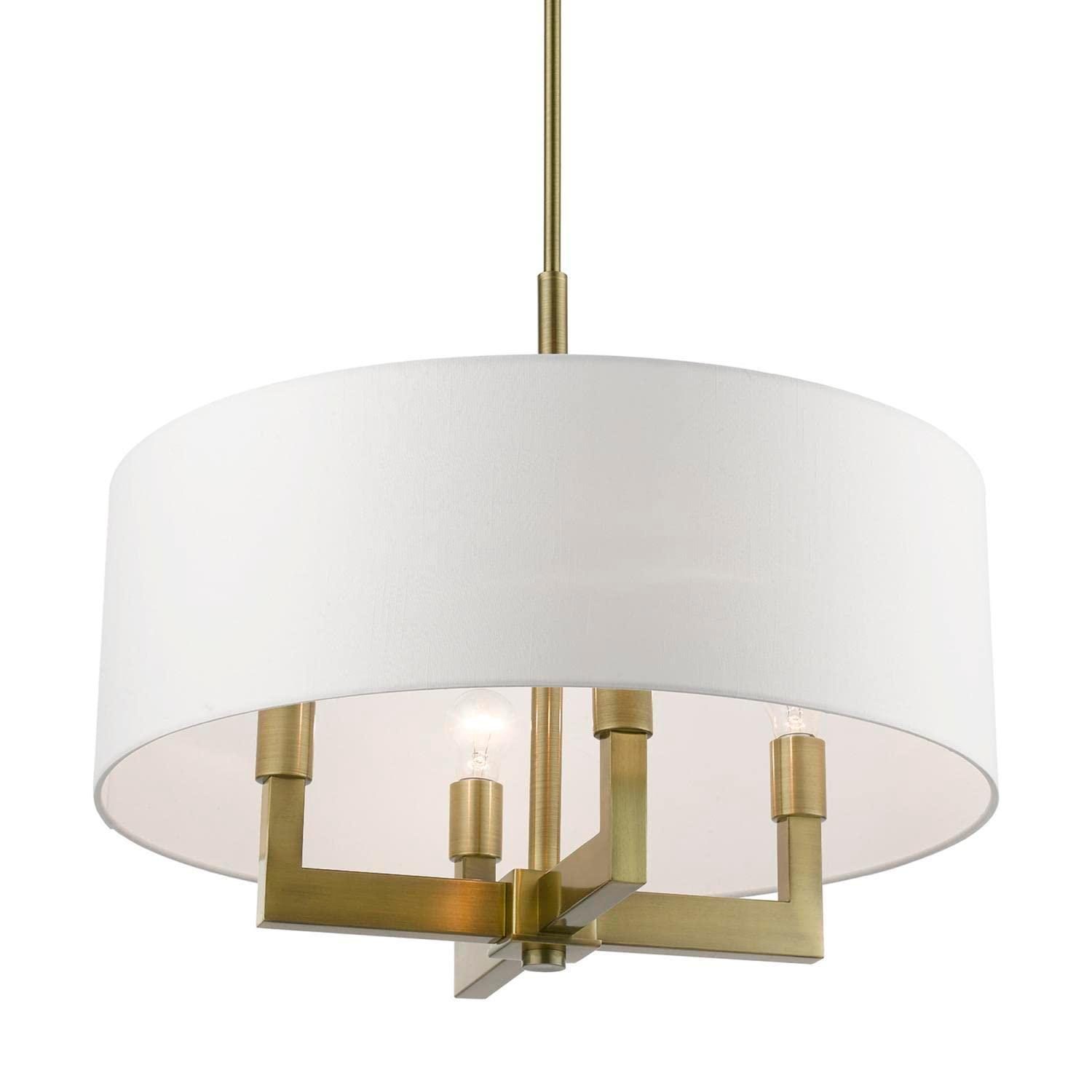Livex Lighting Cresthaven 4 - Light Chandelier in  Antique Brass
