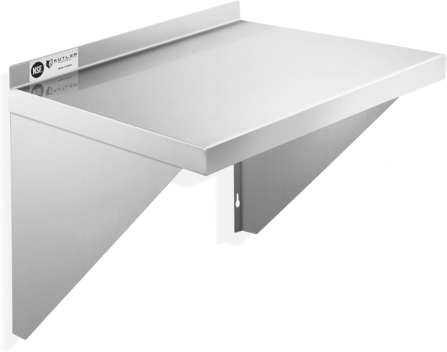 KUTLER Stainless Steel Shelf - NSF Commercial Wall Shelving