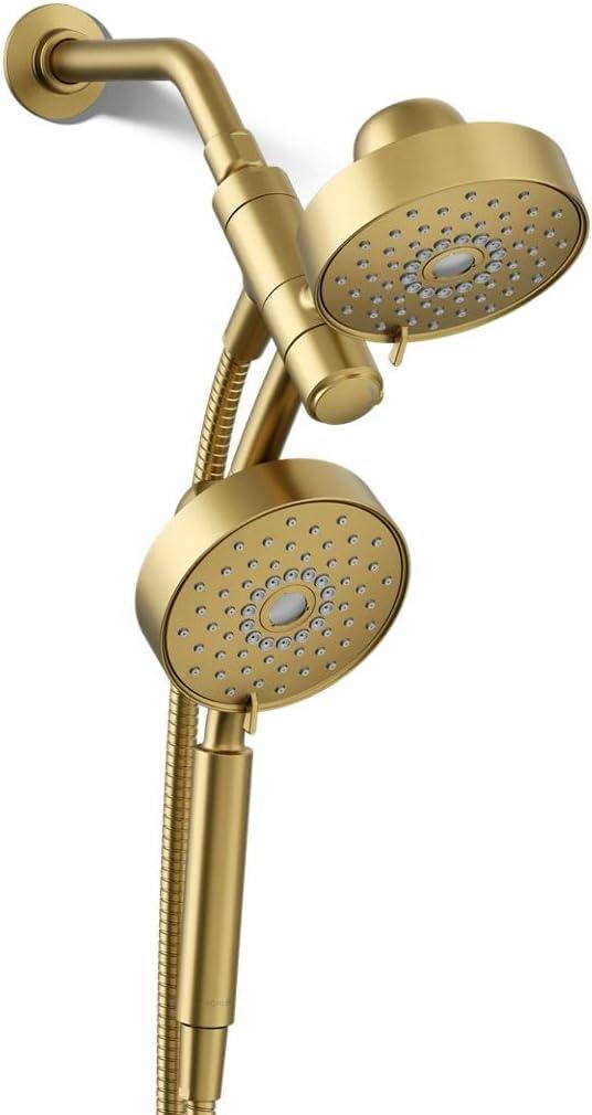 Kohler Purist® 2-In-1 Multifunction Shower Combo Kit, Showerhead and Handshower, Three Spray Settings