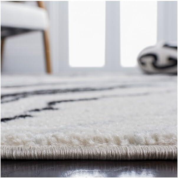 Tulum TUL274 Power Loomed Area Rug - Ivory/Black - 8'x10' - Safavieh.