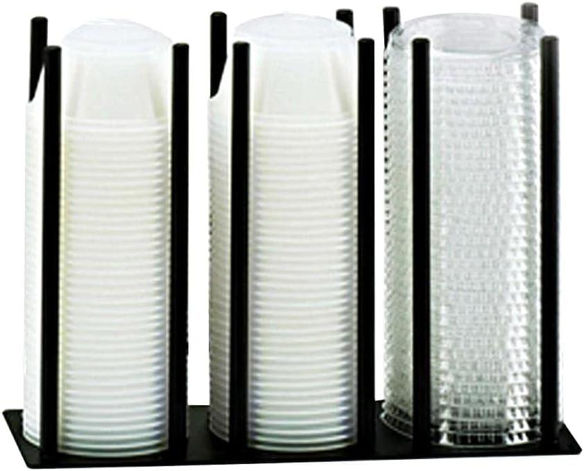 Cal-Mil Iron Black 3-Section Horizontal Ramekin and Lid Organizer