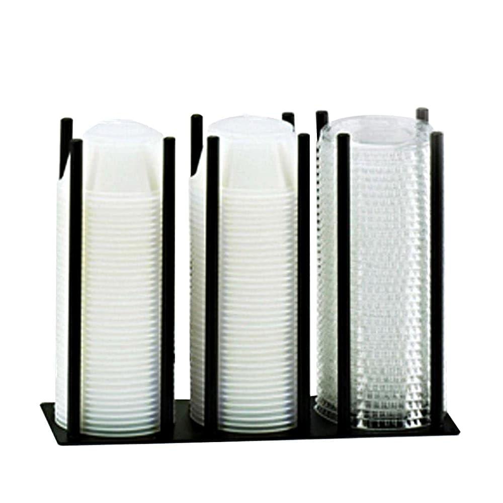 Cal-Mil Iron Black 3-Section Horizontal Ramekin and Lid Organizer