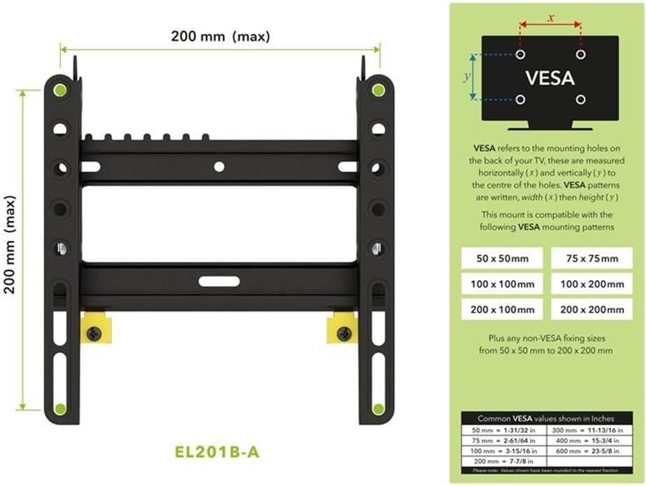 EL201B - TV WALLMOUNT 25-39IN TILT 55LB