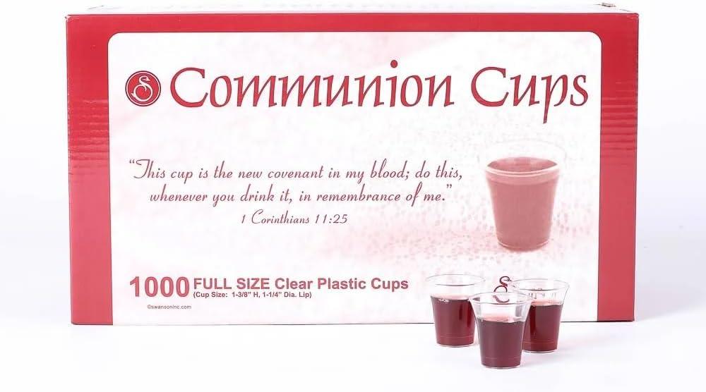 Swanson Communion Disposable Plastic Cups, Clear, 1000 Count