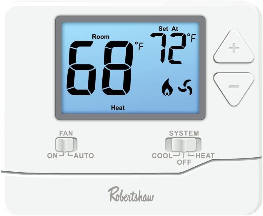 White Digital Non-Programmable Single Stage Thermostat