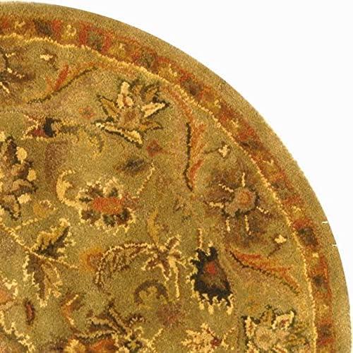 Antiquity AT52 Hand Tufted Indoor Area Rug - Olive/Gold - 3'6" Round - Safavieh