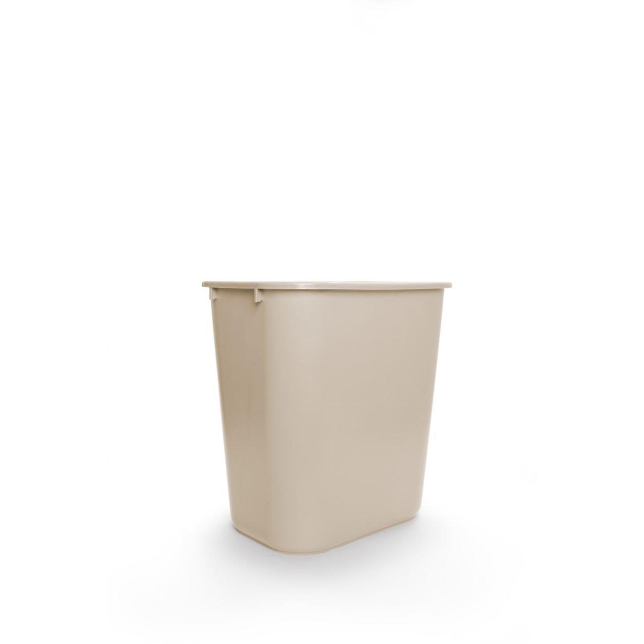 Rubbermaid Commercial Products 28QT/7 GAL Wastebasket Trash Container, for Home/Office/Under Desk, Beige (FG295600BEIG)