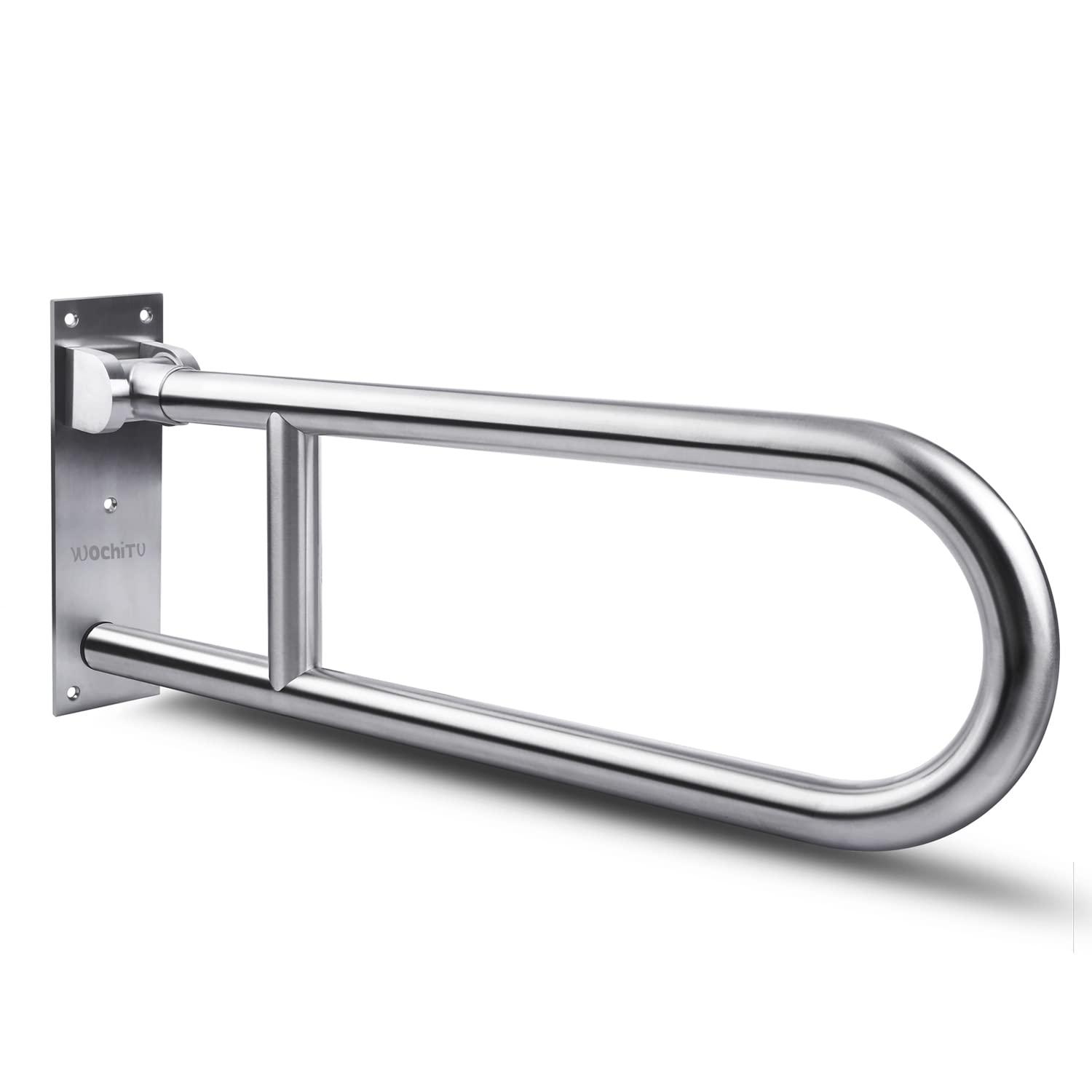 23.6'' Stainless Steel Flip-Up Toilet Safety Grab Bar