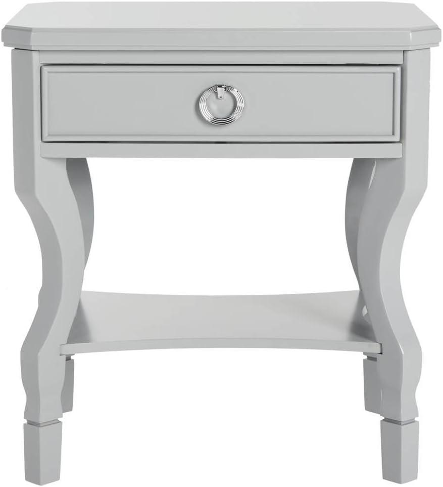 Alaia 1 Drawer Night Stand - Grey - Safavieh