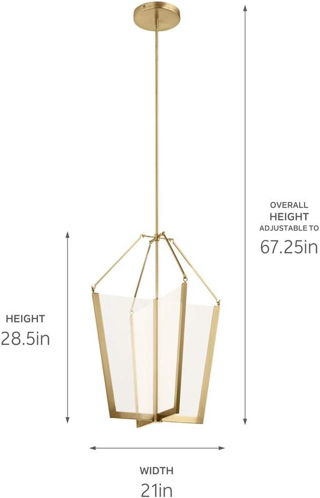 Calters Champagne Gold Acrylic LED Foyer Pendant