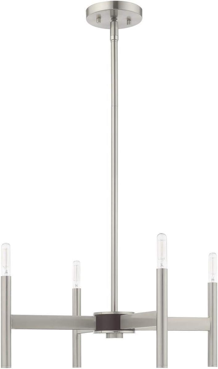 Livex Lighting Copenhagen 4 - Light Chandelier in  Brushed Nickel