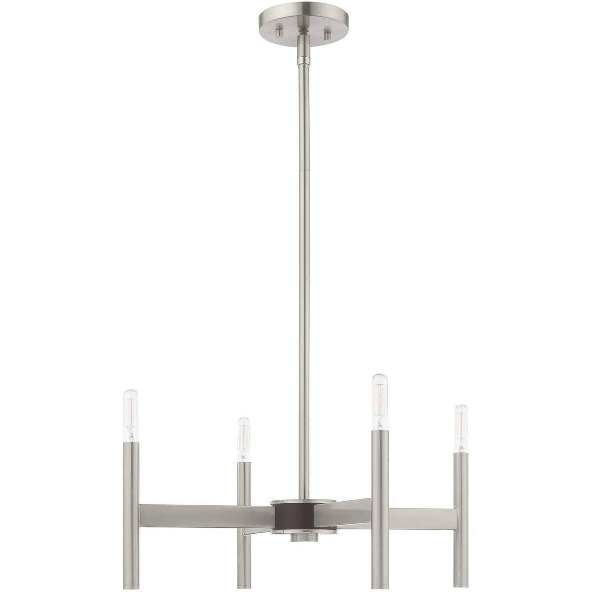 Livex Lighting Copenhagen 4 - Light Chandelier in  Brushed Nickel