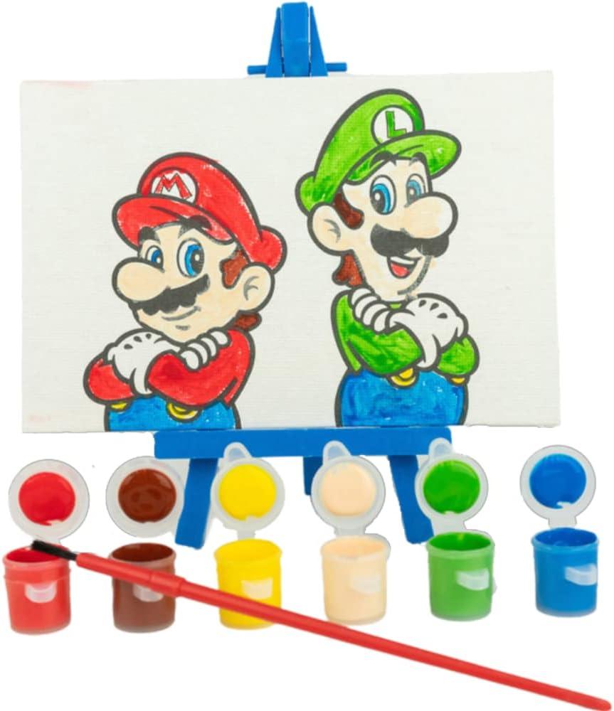 Nintendo Super Mario Canvas Painting Art Kit 3 Piece