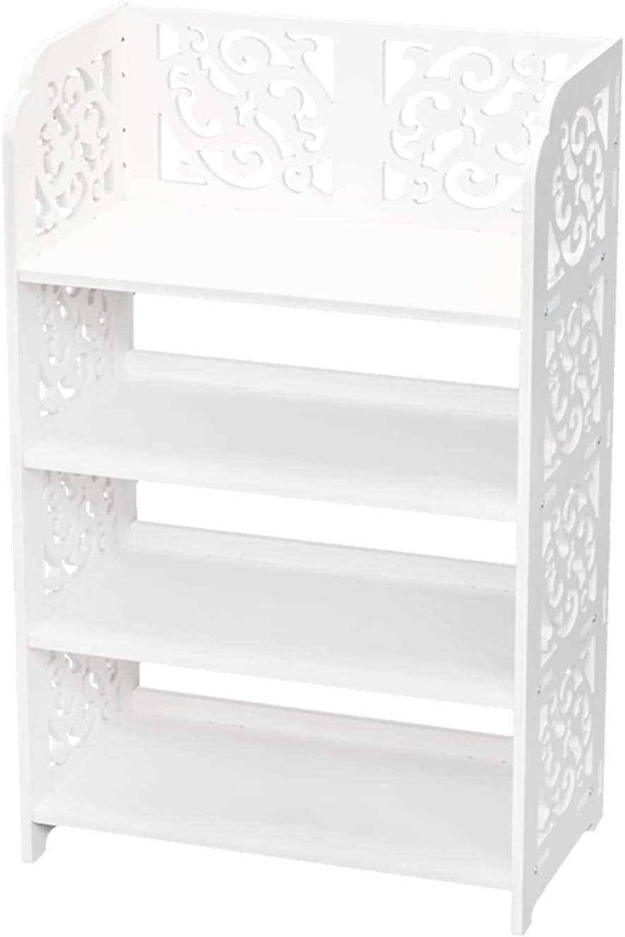 White 4-tier Shoe Rack Organizer Storage Shelf White