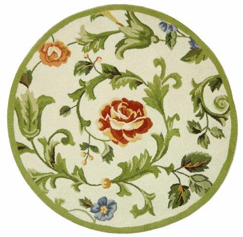 SAFAVIEH Chelsea Georgiana Floral Wool Area Rug, Ivory, 2'9" x 4'9"