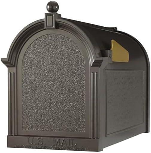 Deluxe French Bronze Aluminum Mailbox with Side Plaques