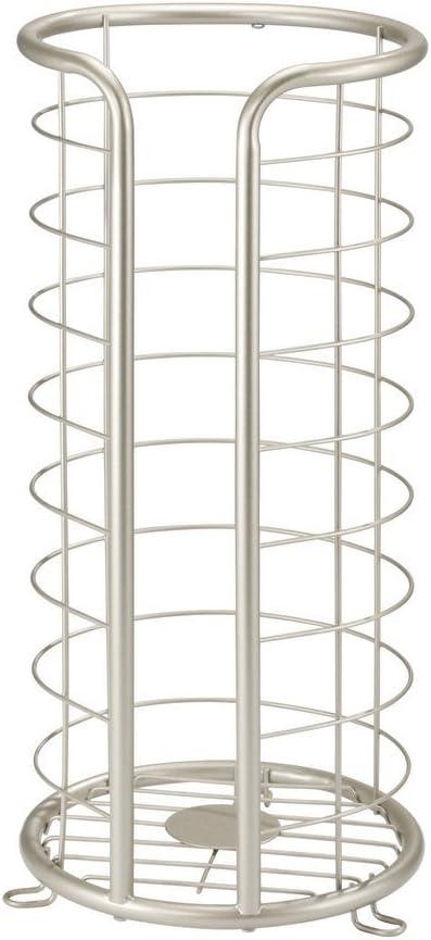 mDesign mDesign Metal Toilet Paper Holder Stand, Freestanding 3 Roll Reserve 5UY50Y