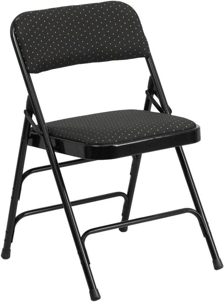 Flash Furniture 2 Pack HERCULES Series Curved Triple Braced & Double Hinged Fabric Upholstered Metal Folding Chair