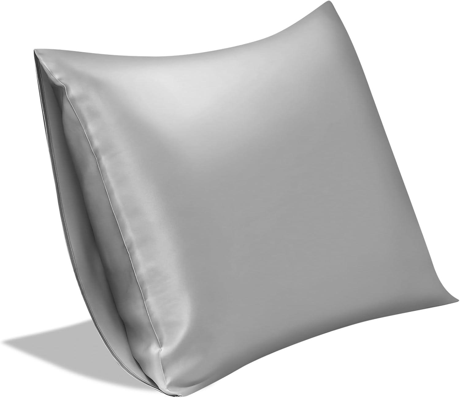 Bare Home 100% Mulberry Silk Pillowcase Zipper Closure