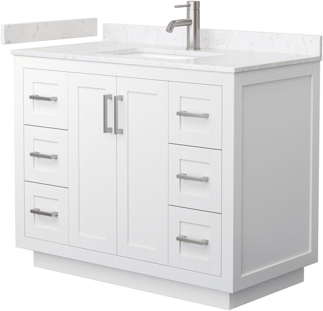 Wyndham Collection Miranda 42" Freestanding Single Bathroom Vanity with Cultured Marble Top