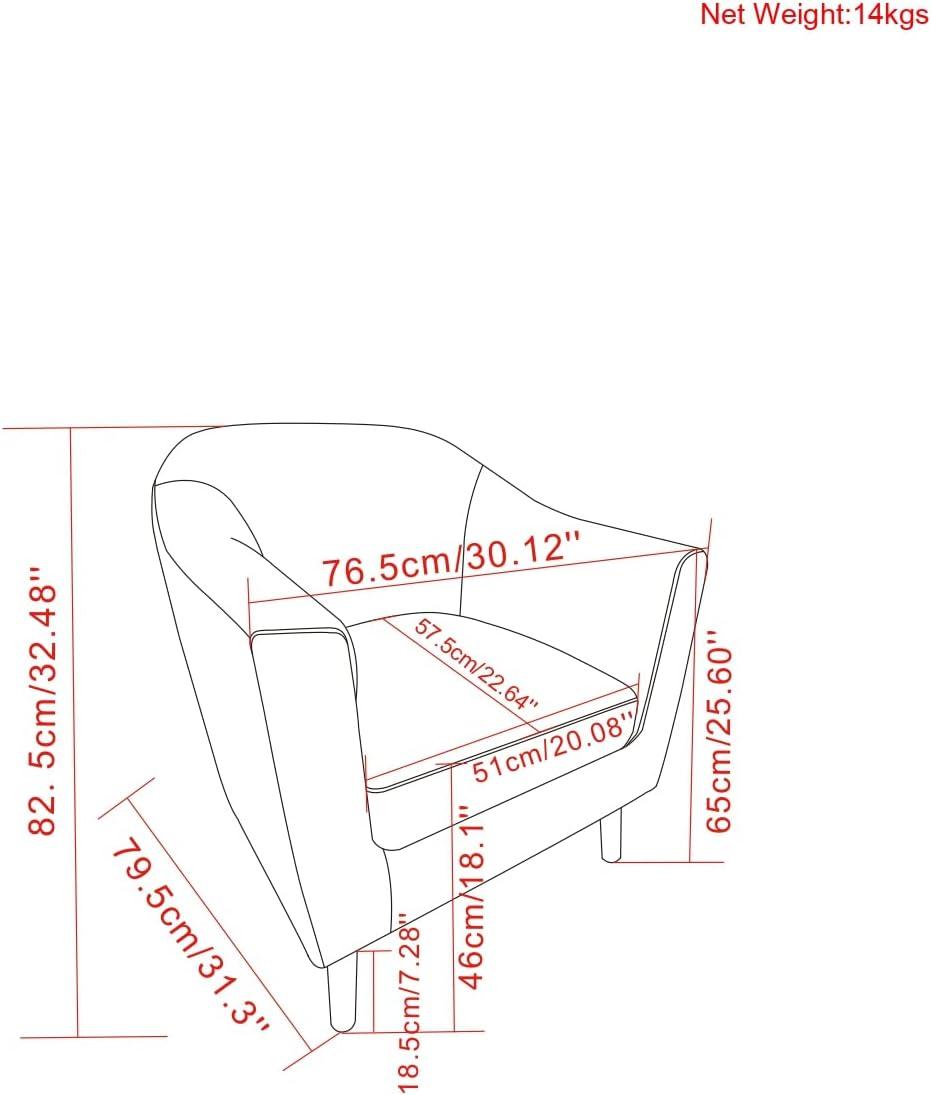 Transitional Shadow Grey Curved Accent Chair with Deep Seating