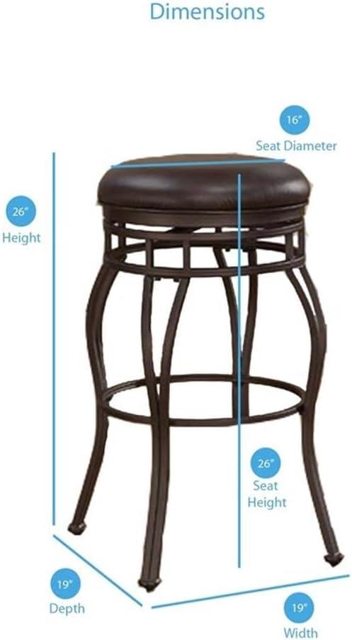 American Woodcrafters Villa 26 in. Faux Leather Backless Counter Stool