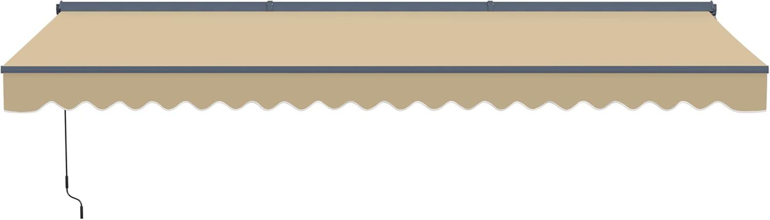 Semi-Cassette Patio Awning with LED Lights - Moroccan Collection