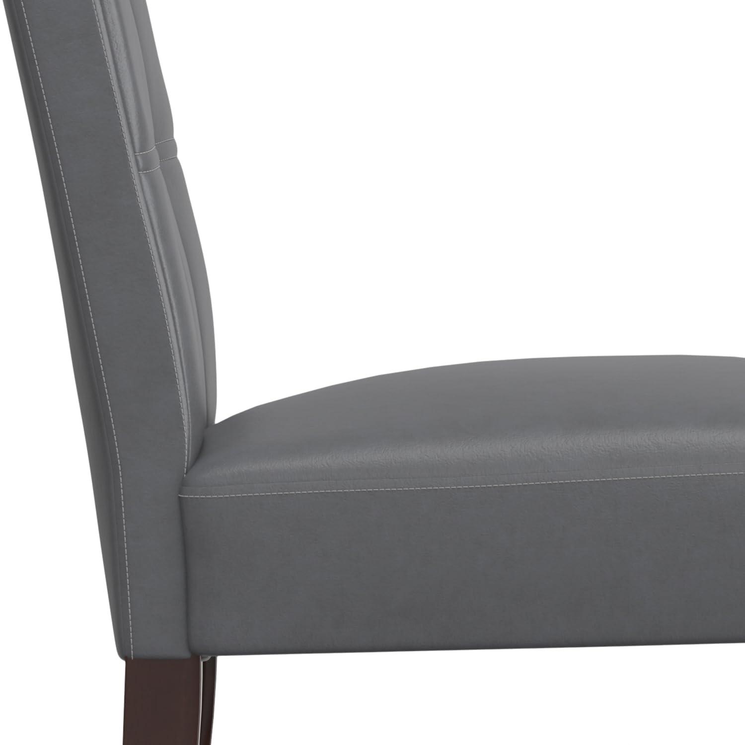 Simpli Home Ezra Dining Chair (Set of 2) in Stone Grey
