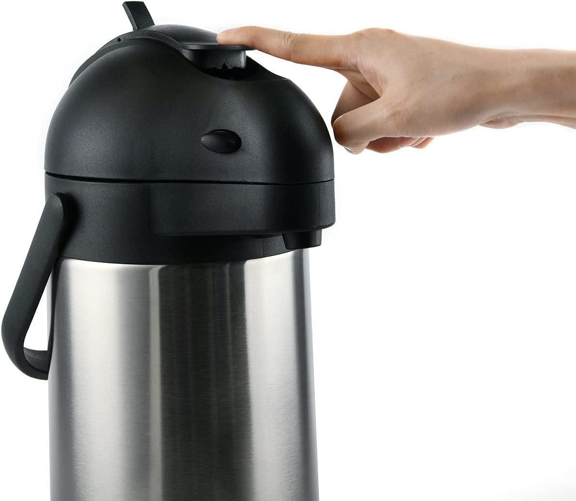 Stack man Thermal Coffee Carafe -Triple Wall Vacuum Insulated Flask- Thermos Keeping Beverages Hot For 12 Hours /24 Hours Cold Tea, Water, And Coffee Dispenser (3 Liter / 101 Oz) | Wayfair