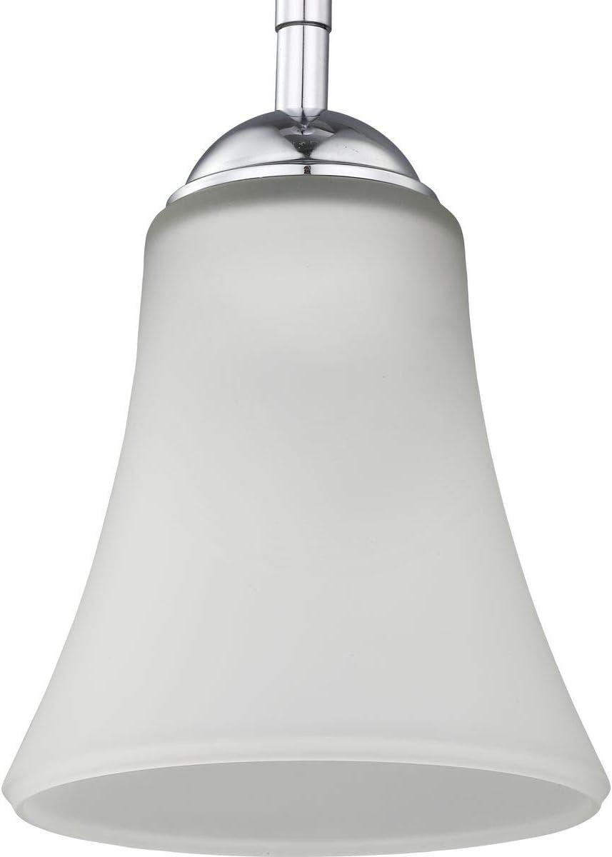 Progress Lighting, Angelic Collection, 1-Light Mini-Pendant, Polished Chrome, Etched Glass Shade