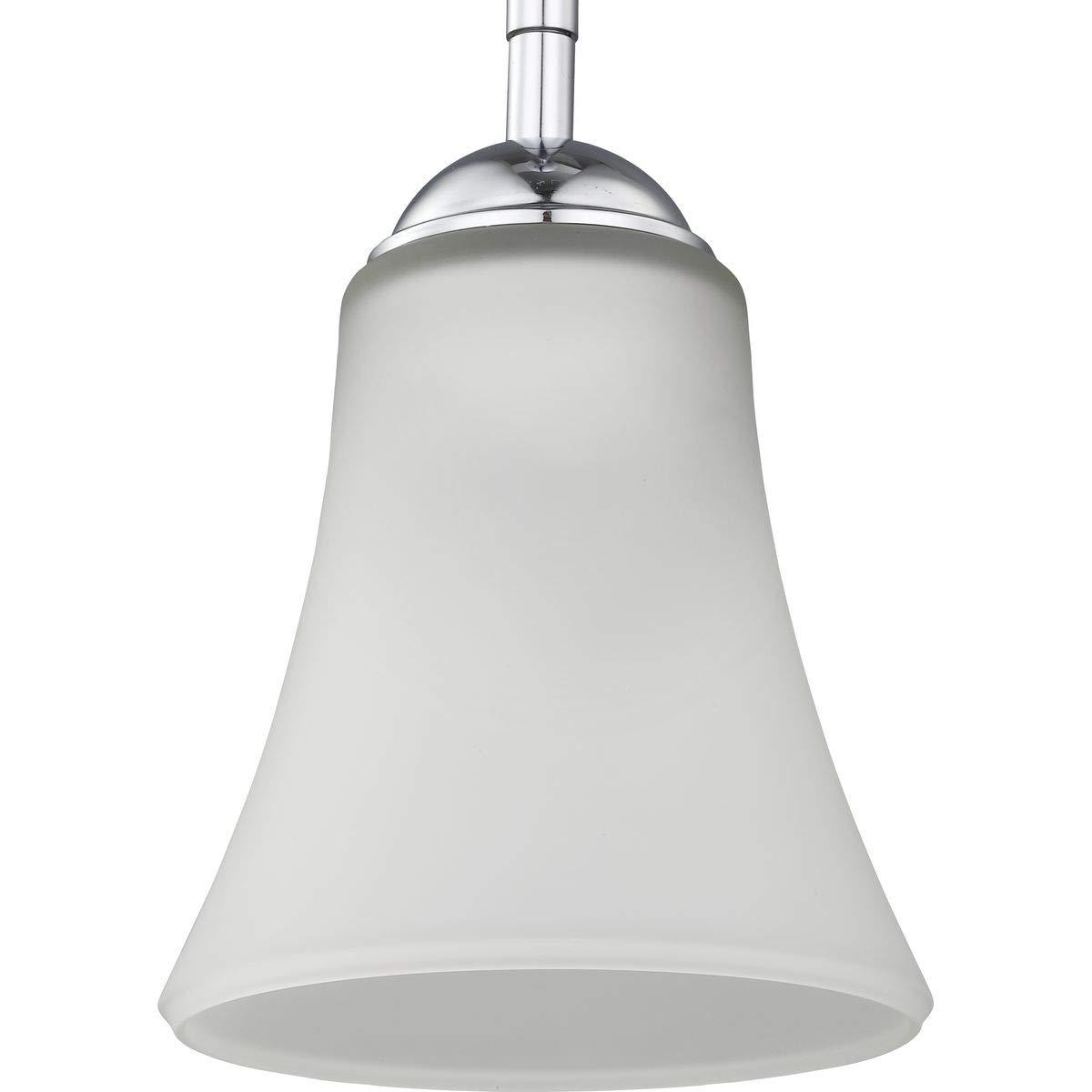 Progress Lighting, Angelic Collection, 1-Light Mini-Pendant, Polished Chrome, Etched Glass Shade