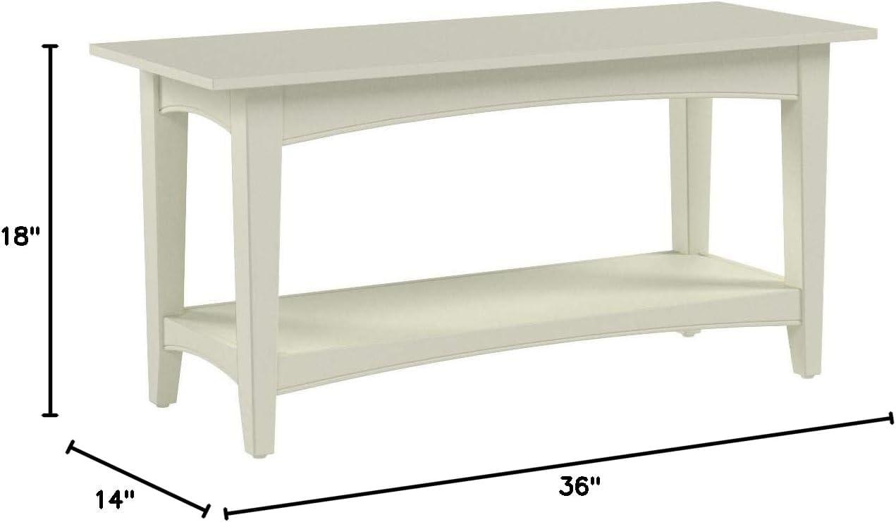 Cottage Bench with Shelf - Alaterre