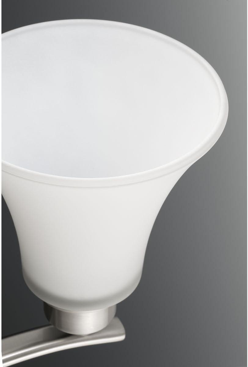 Progress Lighting Joy 1-Light Mini-Pendant, Brushed Nickel, Fluted Glass