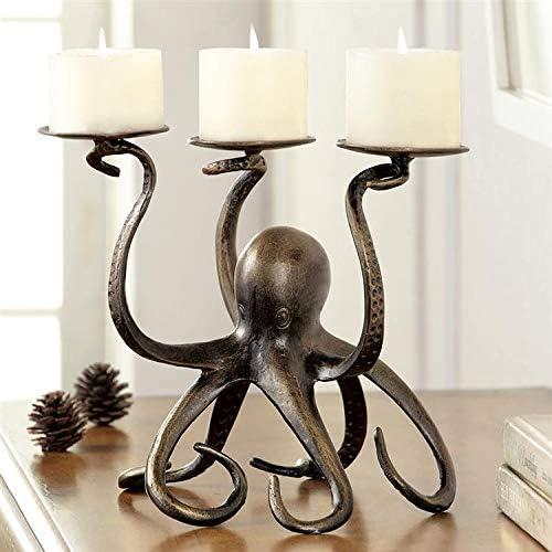 SPI Home Octopus Pillar Trio Candleholder