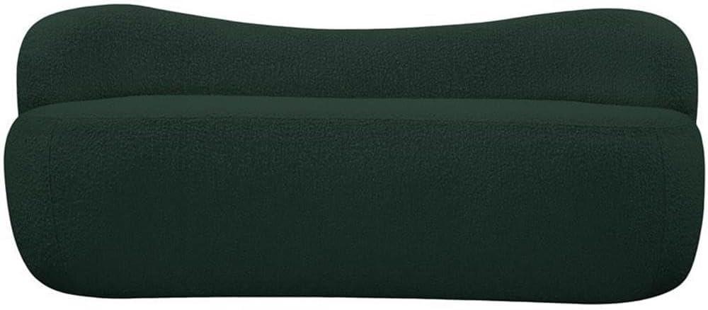 Meridian Furniture Flair Green Boucle Fabric Bench